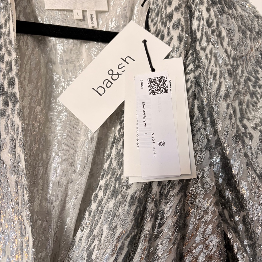 🚩 Ba&sh Silver Metallic Mini Dress - Picture 9 of 9